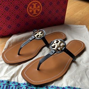 Tory Burch Mini Miller Leather Thong Sandal